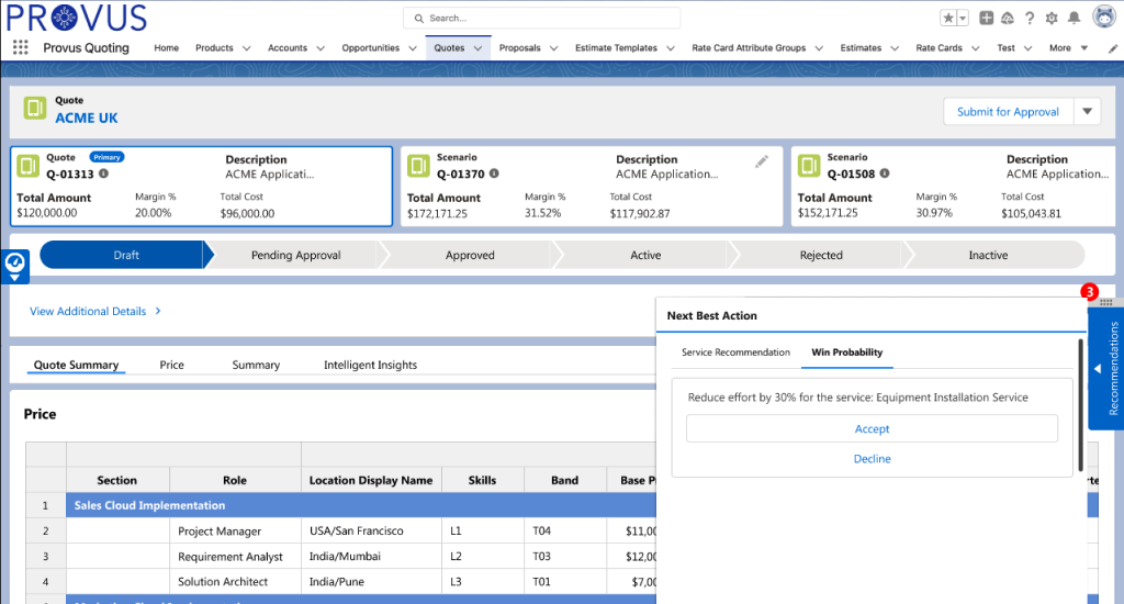 Advanced Analytics and AI Recommendation